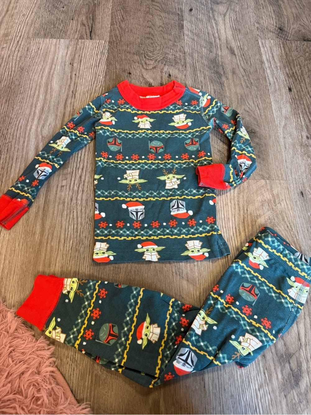 Hanna Andersson Star Wars Grogu Christmas Pajama Set Size 3T Organic Cotton